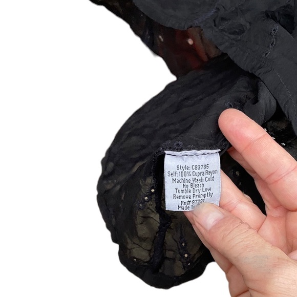 SOLD ON EBAY!! Johnny Was Black Semi Sheer - Picture 3 of 7